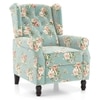Ellis One Seater Pushback Recliner in Dusty Teal Floral Colour