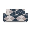 2 Seater Navy Cubes Sofa Cover