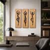 The Castle Decor Tribal Dancer Wall Art Set of 3 27x33 Inch