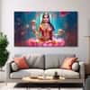 The Castle Decor Goddess Laxmi Wall Painting Wooden Framed 27x48 Inch (Style 3)