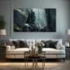 The Castle Decor Lord Shiva Wall Painting Wooden Framed 27x48 Inch (Style 16)