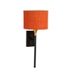 Devansh Metal Electric Wall Light in Black Colour with Orange Shade Count of 1 Light