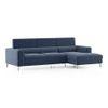 Chelsea Right Aligned 3 Seater Sectional Fabric Sofa (Lapis Blue)