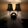Devansh Dual Steel Metal Wallmounted Lamp With Cotton Steel Metal Shade