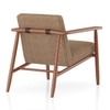 Arles Solid Wood Armchair In Natural Acacia Finish with Clay Kint Colour