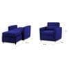 Jernell 1 Seater Sofa Cum Bed In Navy Blue Color