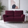 Osbert Velvet 2 Seater Sofa in red wine Color