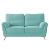 Osbert Velvet 2 Seater Sofa in Tourquise Color