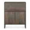 Cabo Solid Wood 2 Door Bar Cabinet In Danish Walnut Finish