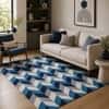 Imperial Knots Multicolor Chevron Hand Woven Dhurrie 4x6 Feet