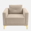 Arab Velvet 1 Seater Sofa Cream Color