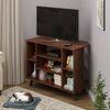 Gautier Engineering Wood Floor Standing TV Entertainment Unit Set Top Box Stand/TV Cabinet with Shelves for Books & Decor Display Unit Bed Living Room Upto 32 inches (Brown Maple)