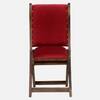 Lora Sheesham Wood Upholstered Folding Chair in Red Colour by Bohemiana