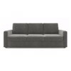 Apollo 3 Seater Fabric Sofa in Ash Grey Velvet Colour