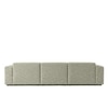 Sophisticated Wood Right Aligned 3-Seater With Upholstery Non Storage Sofa In White Colour