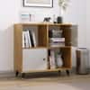 Hexa Engineered Wood Bookshelf Multipurpose Storage Rack in Giant Wood and Frosty White Colour