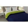 Falguni 
Navy Blue-Lemon Green Solid 250 Gsm Microfiber Single Bed Comforter
