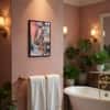 The Castle Decor Quirky Giraffe Toilet Reading Newspaper Wall Art 8x12 Inch