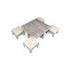Blane Sheesham Wood Country Side Coffee Table Set With 4 Stools In Antique Multicolour Finish