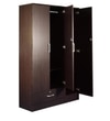 Housen Engineered Wood 3 Door Wardrobe In Walnut Finish
