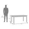 Fidora 6 Seater Dining Table In Teak Finish