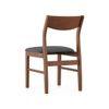 Augusta Solid Wood Dining Chair Set Of 2 In Dark Walnut Finish With Grey Fabric Colour