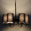 Devansh Black Wall Mounted Lamp With Black  Cotton Shade
