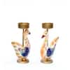Desert Art Metal Handpainted Duck Tealight Holder Set of 2