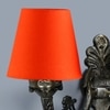 Devansh Metal Electric Wall Light in Antique Gold Colour with Orange Shade Count of 2 Lights