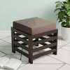 Houston Sheesham Wood Stool with Jute Brown Cushion