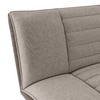 Edo 3 Seater Click Clack Sofa Cum Bed In Dual Tone Shitake Beige And Dachshund Brown Colour