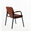 Kepler Brooks Embassy Leatherette Visitor Chair in Brown Colour