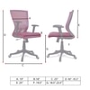 Ebeaony Mid Back Ergonomic Chair in Maroon Colour