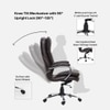 Ettorez Grace Ultra Premium Leatherette Office Chair In Brown Colour