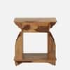 Anderby Sheesham Wood End Table in Rustic Teak Finish