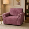 Nura 1 Seater Sofa In Fabric Pink Color