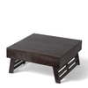 Bradford Sheesham Wood Coffee Table With Foldable Legs In Mahogany Finish