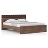 Macy Engineered Wood Queen Size Non Storage Bed In Classic Walnut Finish