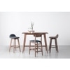Scandinavian Mora Bar Chair Brown Cocoa Finish