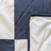 Javi White & Blue Checkered Cotton Double Bed Dohar Reversible 2 Layer Size 240 X 220 Cms
