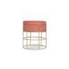 Lyra Solid Wood  Ottomon in  Pink Colour