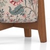 Nicole Stool In Amber Walnut Finish With Calico Print Colour