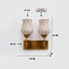 Devansh Metal Electric Wall Light in Antique Gold Colour with Red Shade Count of 1 Light