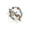 Metal Handpainted  Decorative Peacock Wall Hanging Showpiece With Clock By Craft Tree
