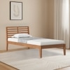 Elwyn Nonstorage Single Bed In Amber Walnut Finish