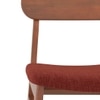 Atlas Solid Wood 6 Seater Dining Table With 6  Lunar Dining Chairs (Finish : Honey, Chair Colour : Dark Coral)
