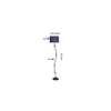 Dorah Blue Natural Fiber Floor Lamp with Black Iron Base