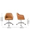 Doe Buck Colm Modern Tan Leatherette Office Chair