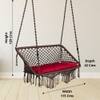 Swingzy Premium Large Double Seater Swing Chair with Cushion Brown