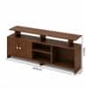 Spydercraft Marbay Modern TV Unit in Columbian Walnut Finish
